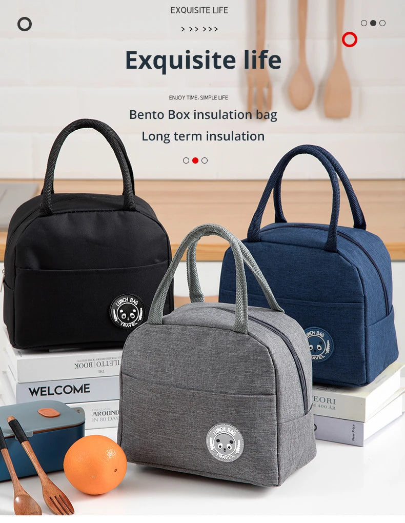 Insulated Lunch Bag Insulation Bento Pack Aluminum Foil Rice Bag Meal Pack Ice Pack Student Bento Lunch Handbag Insulation - Fullshopping