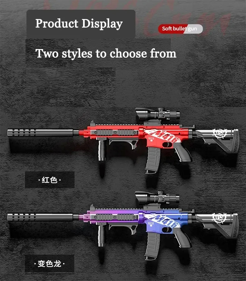 M416 Toy Gun Shell Throwing Soft Bullet Can Fire Suction Cup Children's Assault Rifle Manual loading Model Boy's Toy - Fullshopping