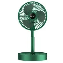 Summer Gift Portable Charging Desk Fan with Adjustable Height, Strong Wind, Foldable and Telescopic Mobile Phone Stand