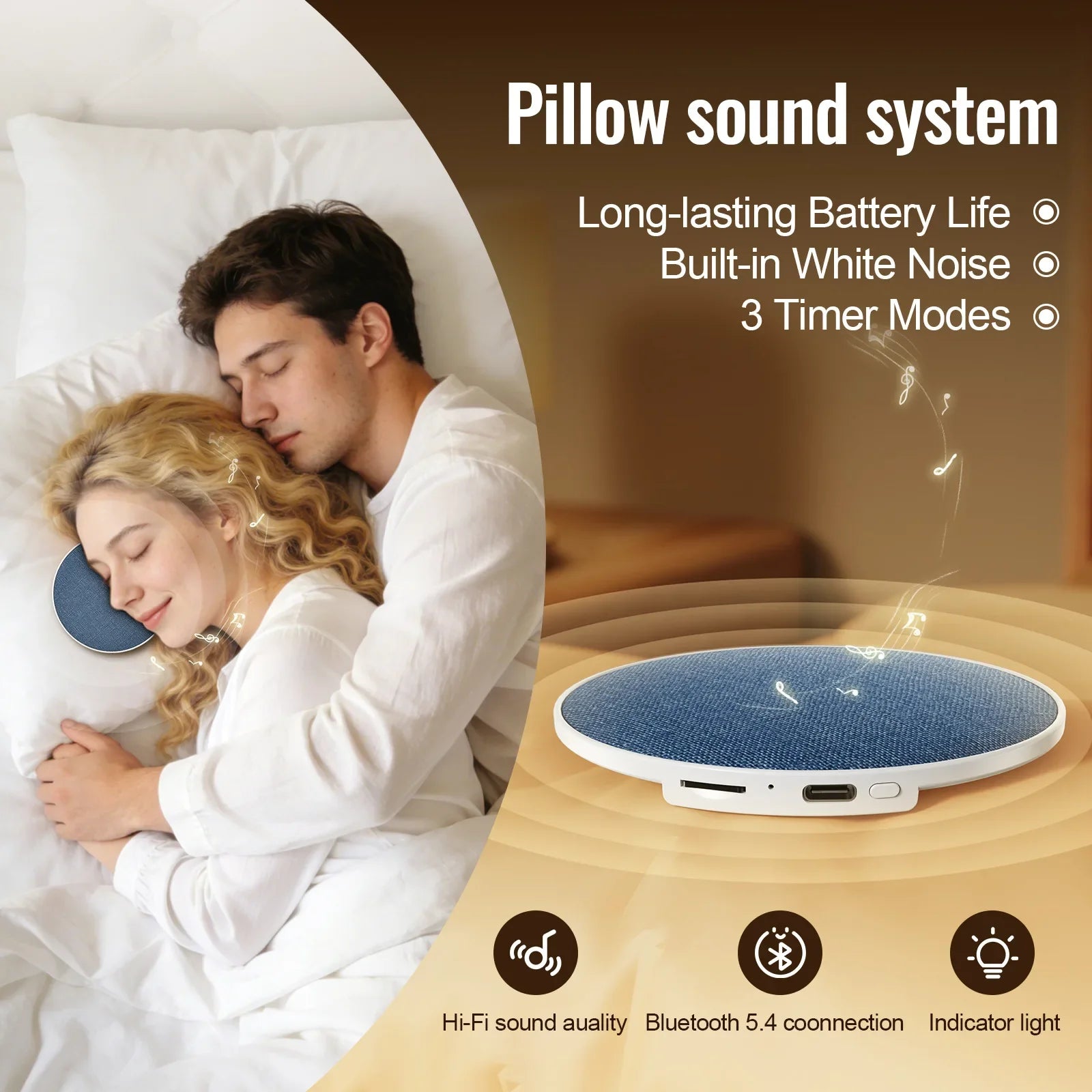 Pillow Side Sleep Aid Speaker Ultrasonic Sleep Aid High Dynamic Sound Quality Under Pillow Butterfly Bluetooth Speaker 2026
