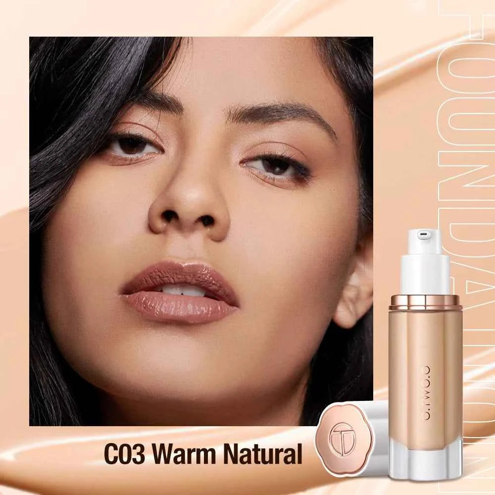 O.TWO.O 30ml Liquid Foundation Oil-control High Coverage Makeup Base Cream SPF30 Waterpoof Concealer Makeup Face Foundation - Fullshopping
