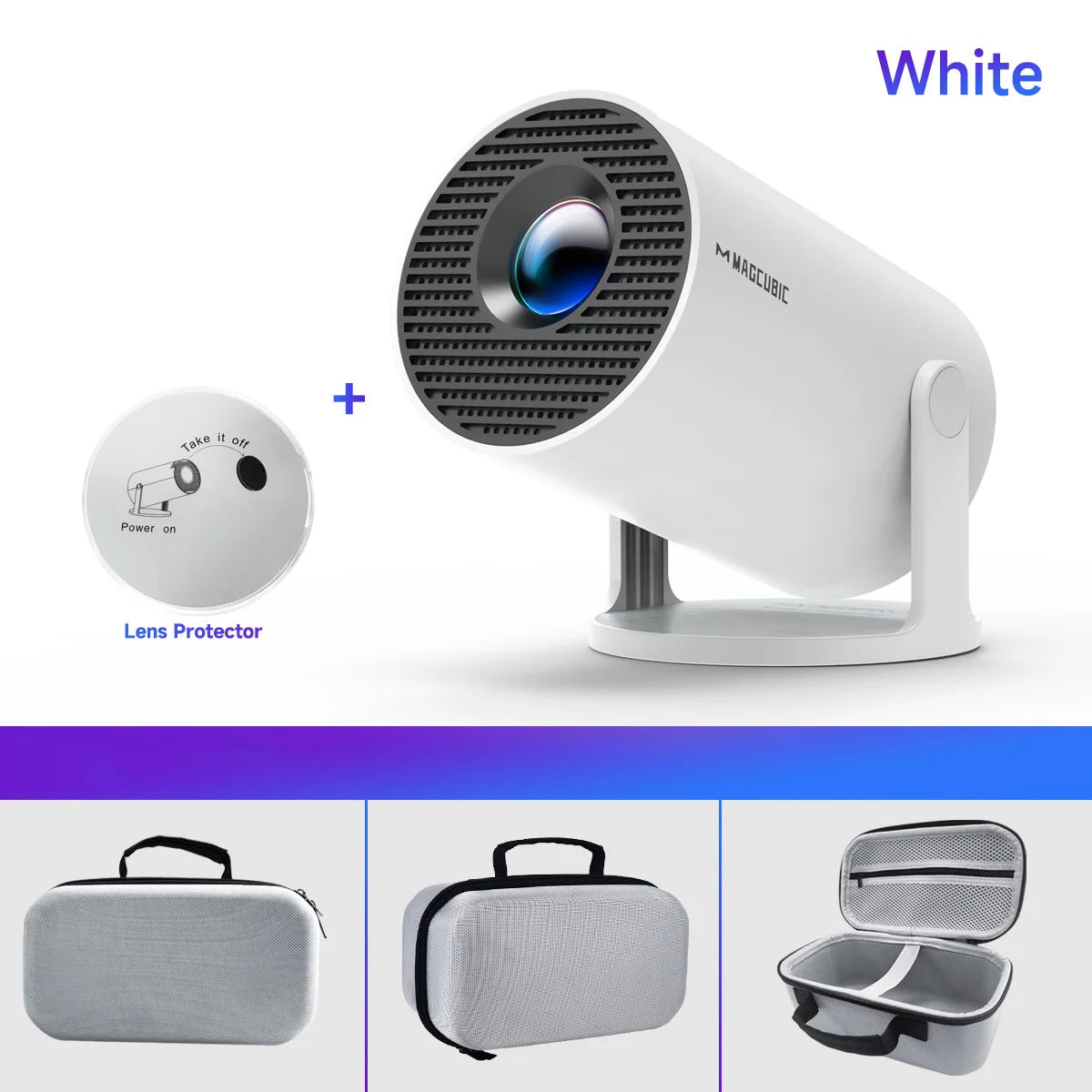 Magcubic Projector HY300 Pro 8K Android 14 Dual Wifi6 290ANSI Allwinner H726 BT5.4 1080P 1280*720P Home Cinema Outdoor Projetor - Fullshopping