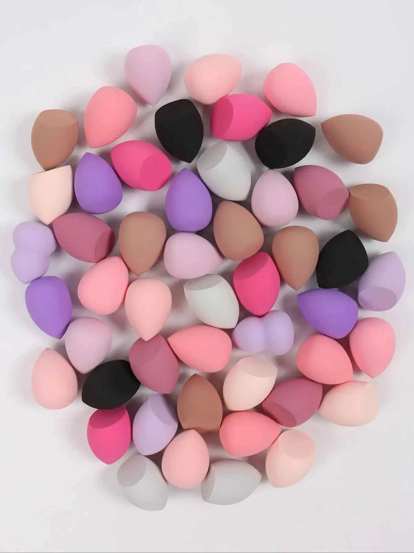 Medium Size Beauty Sponge 6/12/24/36/60 Pieces, Random Color and Shape, Foundation Mixing Beauty Sponge, Liquid, Cream and Powder - Fullshopping