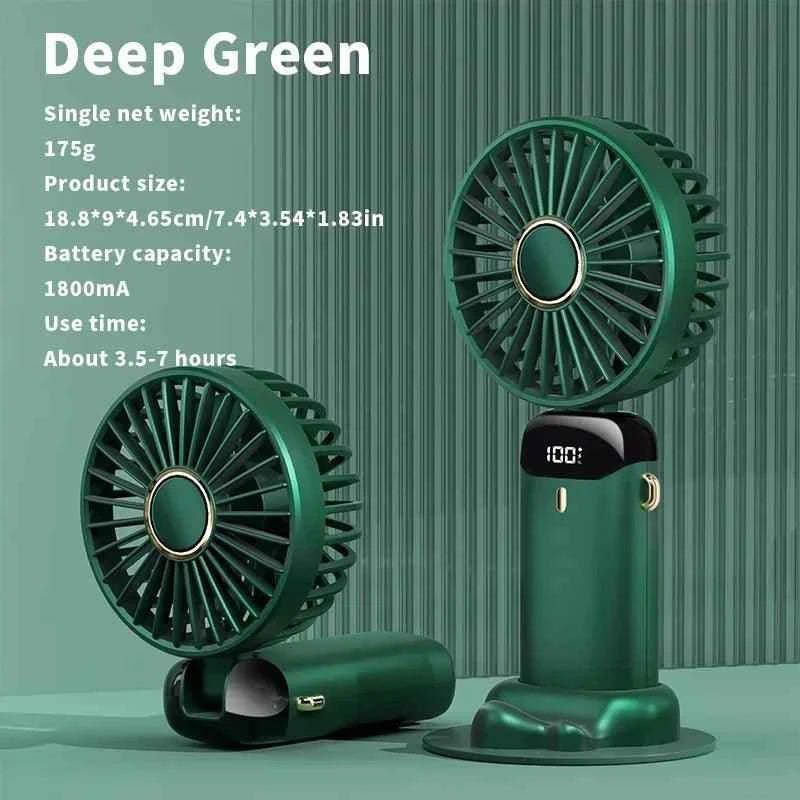 USB Handheld Mini Fan Foldable Portable Neck Hanging Fans - Fullshopping