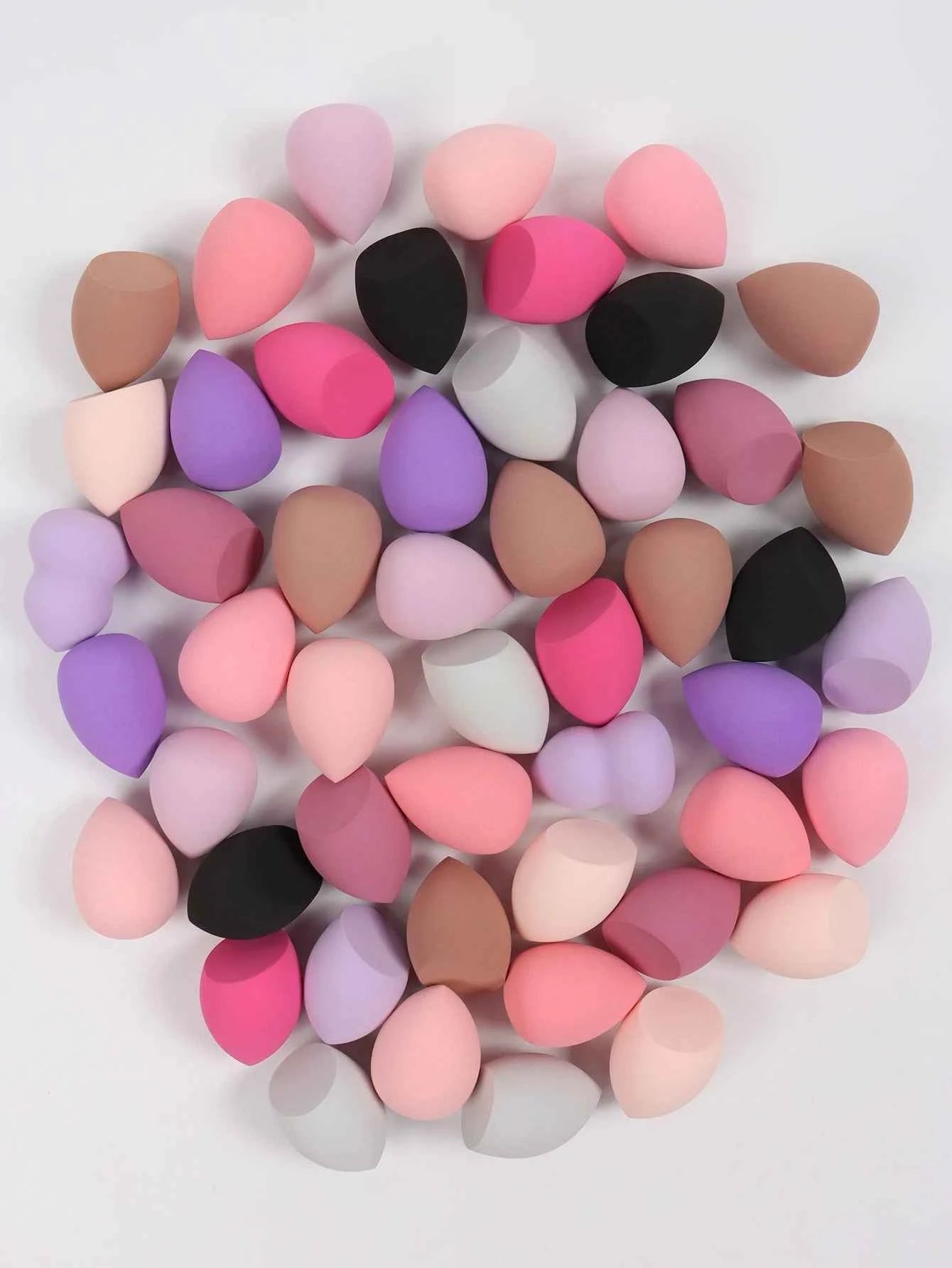 Medium Size Beauty Sponge 6/12/24/36/60 Pieces, Random Color and Shape, Foundation Mixing Beauty Sponge, Liquid, Cream and Powde - Fullshopping