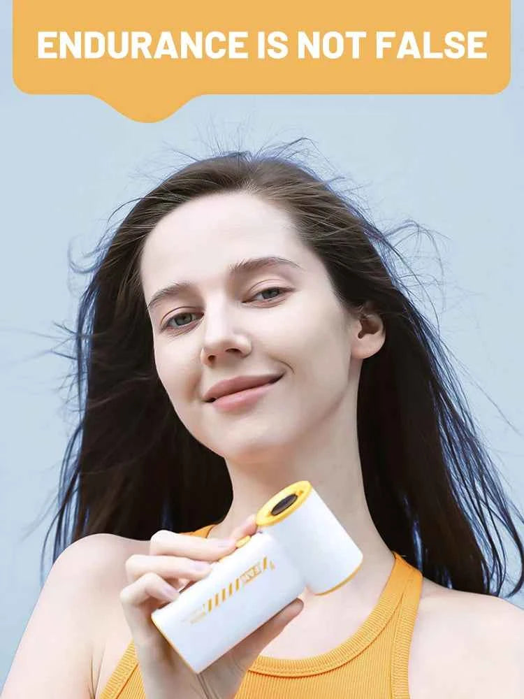 Portable Handheld Turbo Fan 100 Wind Speeds Adjustable Mini Personal Fan USB Rechargeable Battery Operated Electric Pocket Fan