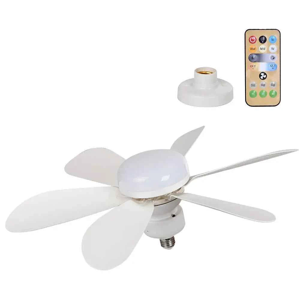 E27 Dimmable LED Ceiling Fan with Light, Remote Control, 3 Speed Settings, Flush Mount, Energy Efficient, Modern Design