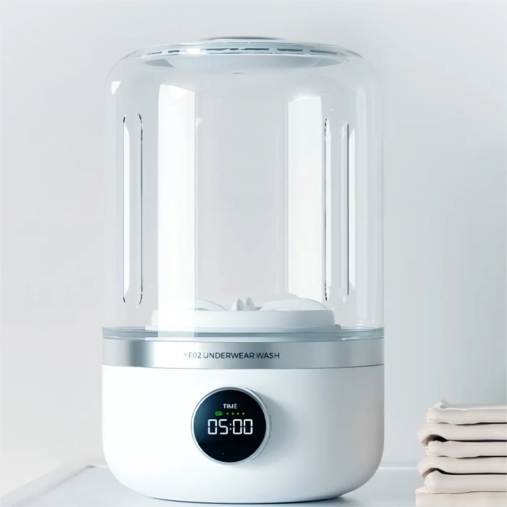 Wireless washing machine portable underwear cleaner 1L mini Socks Washing Machine Dehydratable Laundry Bucket - Fullshopping