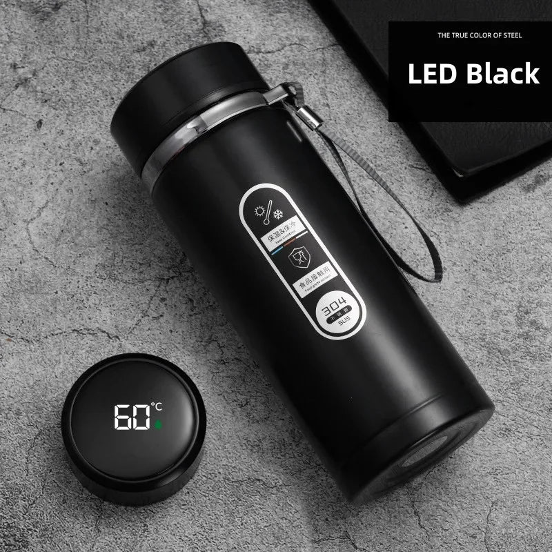 500ML-1Liter Stainless Steel Thermos Bottle with LED Temperature Display Sus304 Tea Water Bottle Vacuum Flask Portable Cups - Fullshopping
