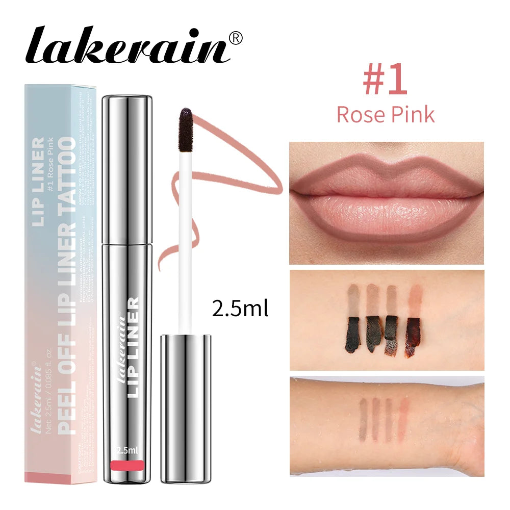 Waterproof Lip Liner Peel Off Tattoo Lipgloss Waterproof Long Lasting Matte Lip Tint Brown Contour Tear-off Lips Stain Cosmetic - Fullshopping