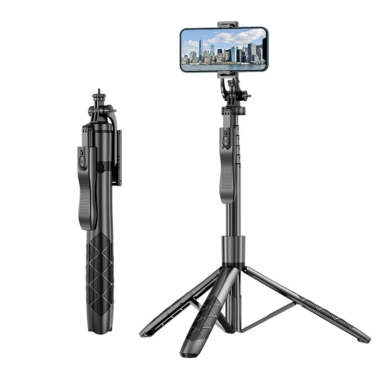 Phone Stabilizer Smart Facial Tracking Detachable Phone Clip with Fill Light Desktop Phone Stand Wireless Selfie Stick Tripod - Fullshopping