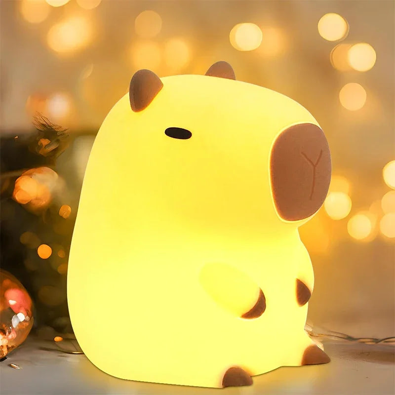 Soft Silicone Night Light - USB Rechargeable Touch Control 3-Level Dimmable Bedside Lamp for Nursery, Kids, Babies & Gift Decor - Fullshopping