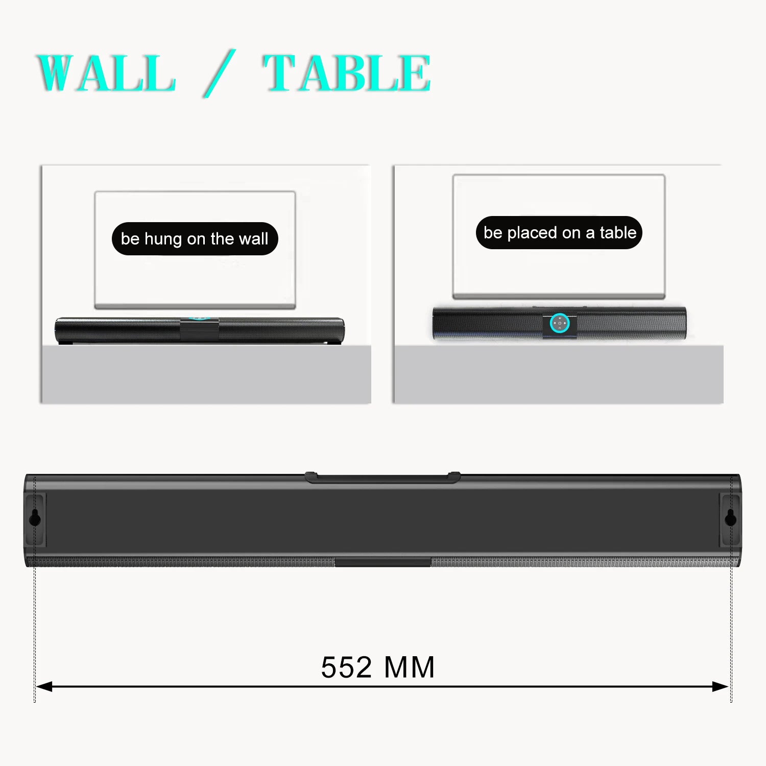 HOMEFISH BS-20 RGB Ambient Light Bluetooth Speaker with 6 EQ Sound Effects and Multiple Connectivity Options - Fullshopping