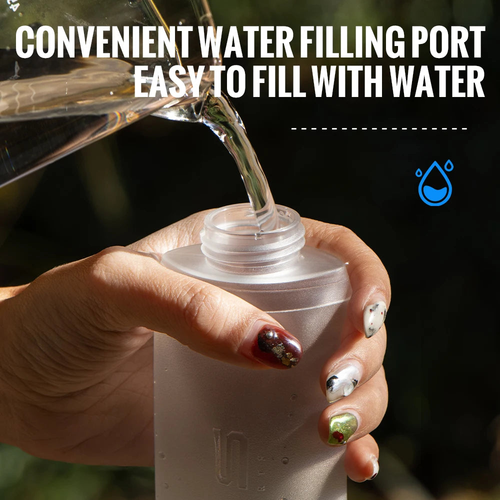 WRELS Running Water Bottle Soft Flask Folding Collapsible Water Bottle TPU BPA-Free Camping Hiking Travel Folding Water Bottle - Fullshopping