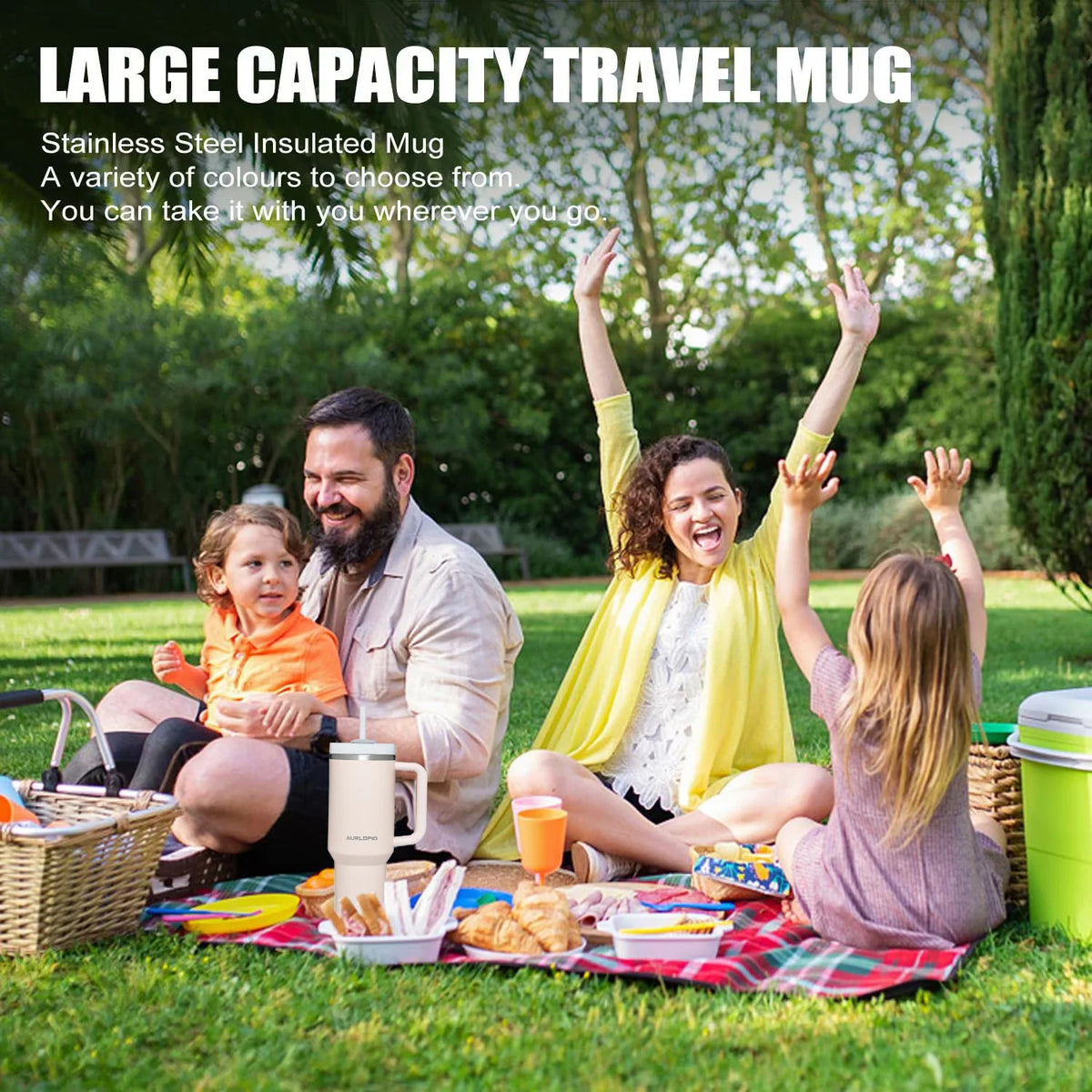 40oz Stainless Steel Thermal Mug Large Capacity Insulated Coffee Cup Office Home Water Bottle Travel Car Tumbler New Year Gifts
