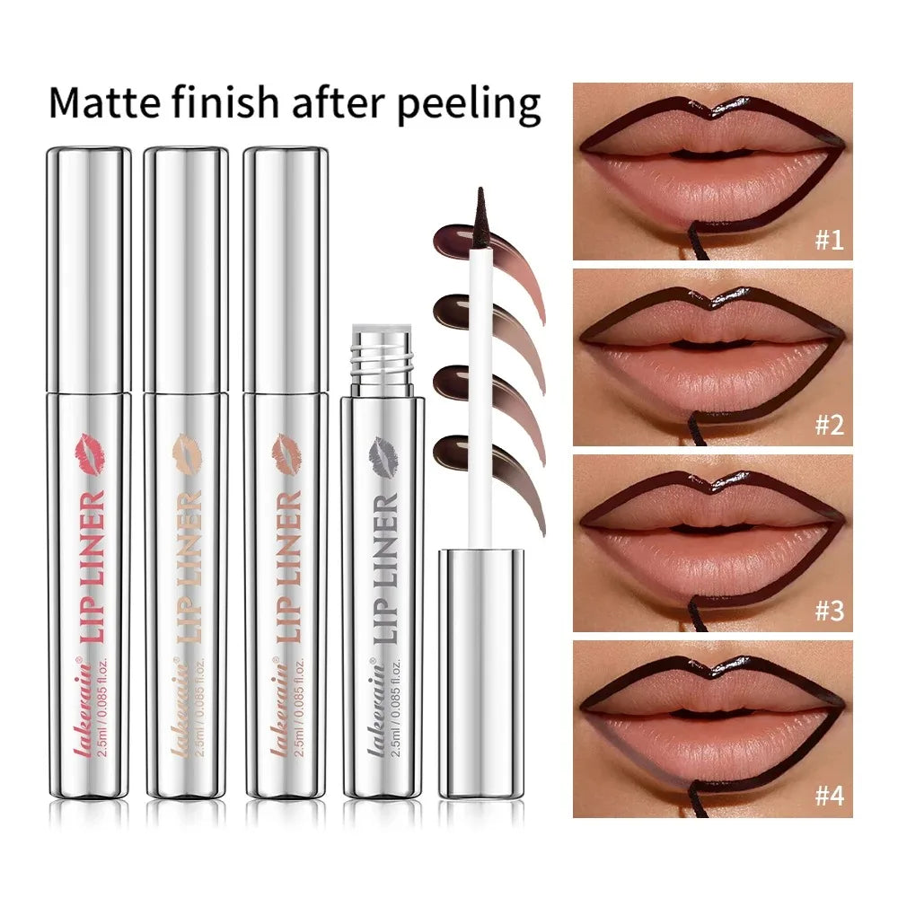 Waterproof Lip Liner Peel Off Tattoo Lipgloss Waterproof Long Lasting Matte Lip Tint Brown Contour Tear-off Lips Stain Cosmetic - Fullshopping