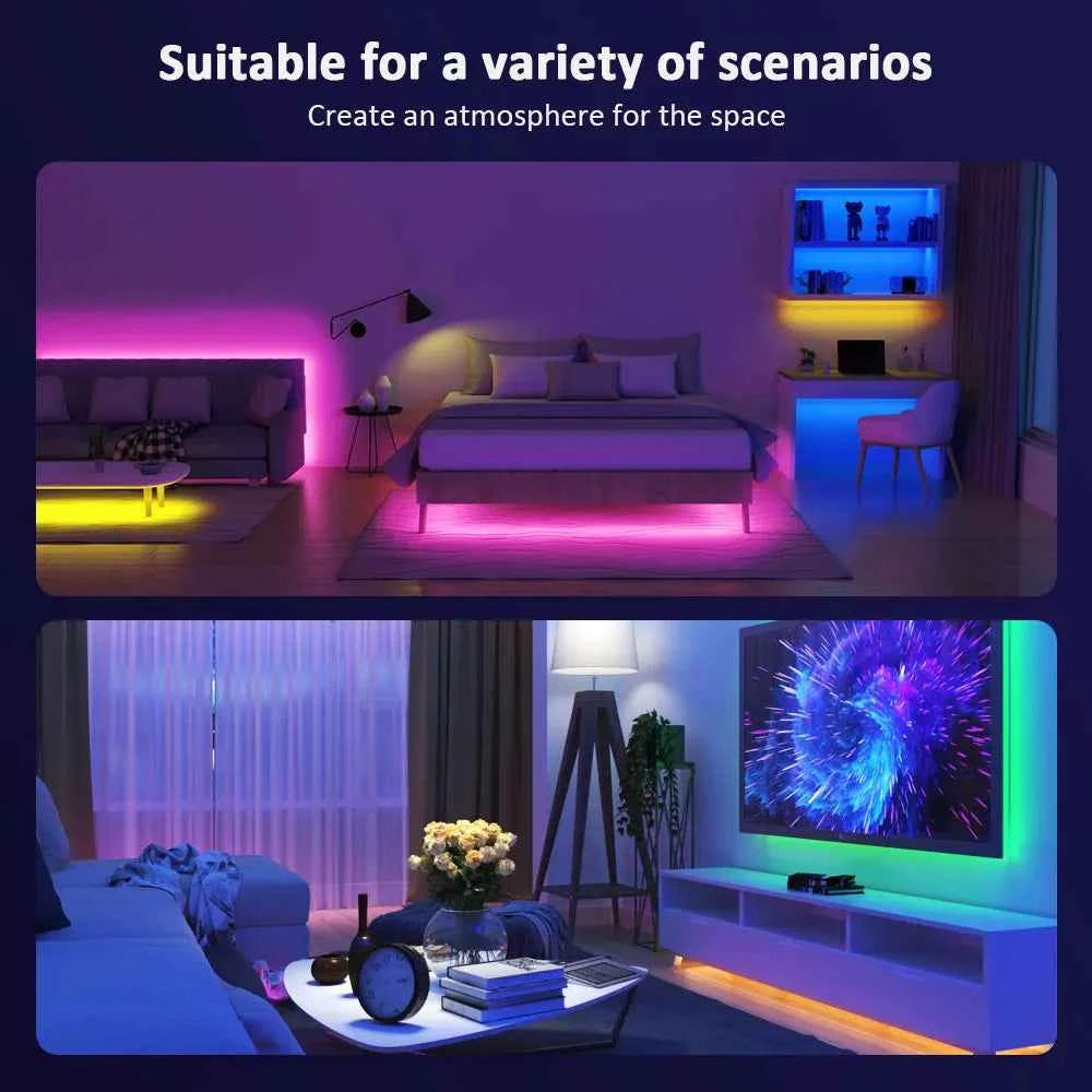 LED Strip Lights RGB 3535 ,5V 1M-30M,16 million colors, RGB , Led Strip Lighting Music Sync, Color Changing for Party Home - Fullshopping