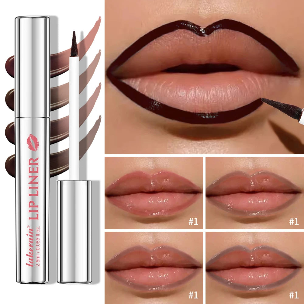 Waterproof Lip Liner Peel Off Tattoo Lipgloss Waterproof Long Lasting Matte Lip Tint Brown Contour Tear-off Lips Stain Cosmetic - Fullshopping