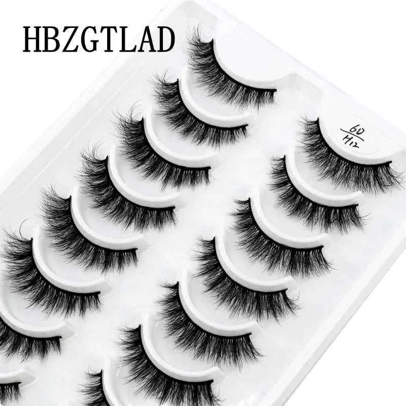 HBZGTLAD 10 pairs Eyelashes 3D Natural Long False Lashes Fluffy Soft Cross Manga Lashes Wispy Natural Eyelash Extension Makeup