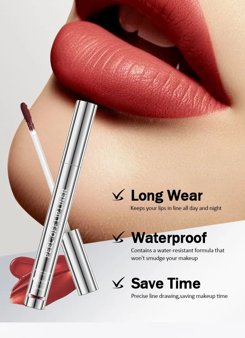 Peel Off Lip Liner Stain Kit - Long-Lasting Waterproof Matte Lip Tint Set for Women, Trend Colors, Easy to Use - Fullshopping