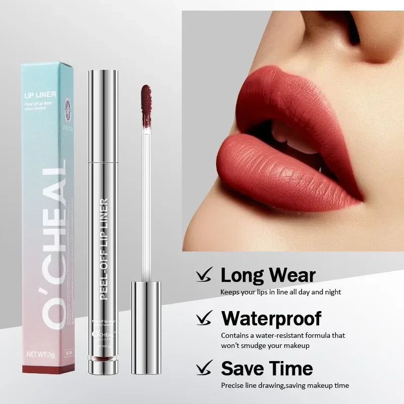 Peel Off Lip Liner Stain Kit - Long-Lasting Waterproof Matte Lip Tint Set for Women, Trend Colors, Easy to Use - Fullshopping