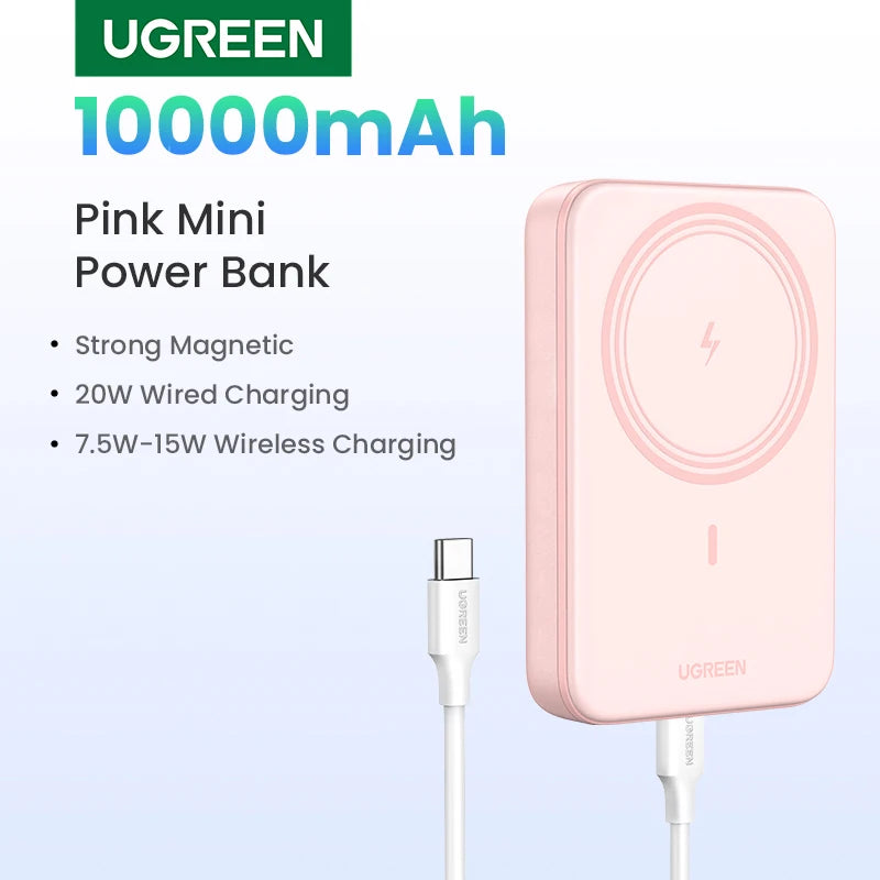 UGREEN PD20W Power Bank Magnetic 10000mAh Portable Wireless Fast Charging PowerBank for Magsafe for iPhone 17 15 Pro Max 16 Pro - Fullshopping