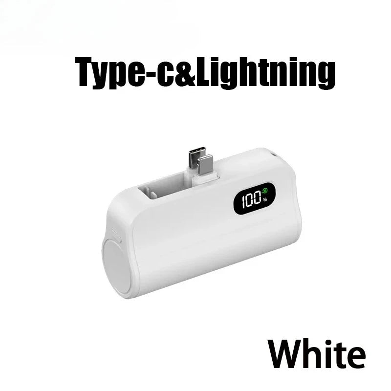 Mini Capsule 50000mAh High Capacity Power Bank Portable Wireless Fast Charging External Battery For iPhone Huawei Samsung - Fullshopping