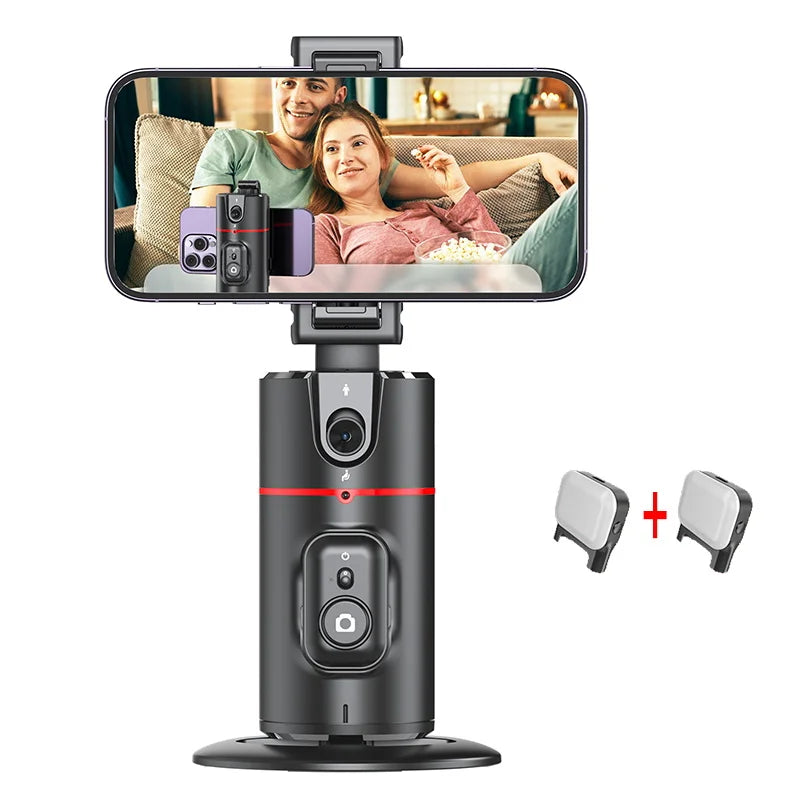 Phone Stabilizer Smart Facial Tracking Detachable Phone Clip with Fill Light Desktop Phone Stand Wireless Selfie Stick Tripod - Fullshopping