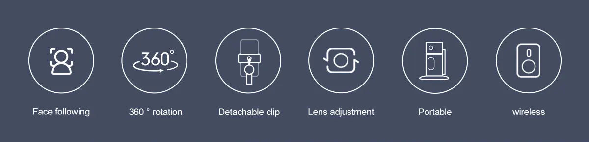 Phone Stabilizer Smart Facial Tracking Detachable Phone Clip with Fill Light Desktop Phone Stand Wireless Selfie Stick Tripod - Fullshopping