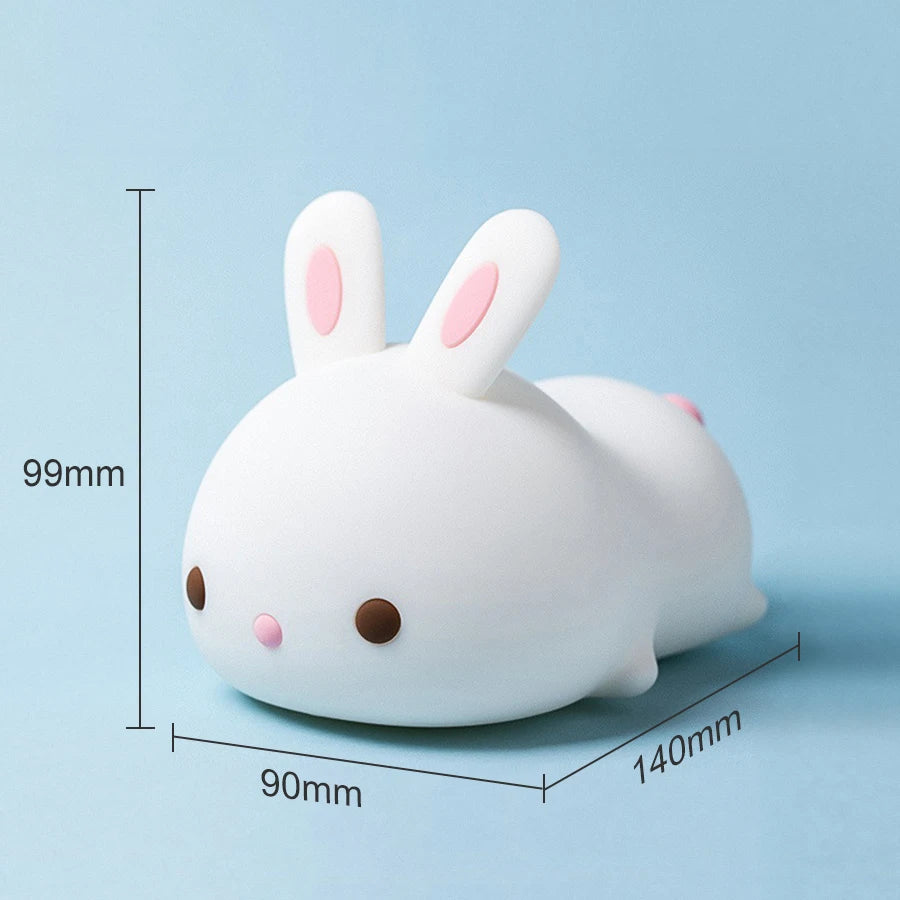 Axolotl Night Light for Kids 2 Brightness Silicone Nursery Sleeping Light Portable USB Rechargeable Bedside Lamp For Baby's Room - Fullshopping
