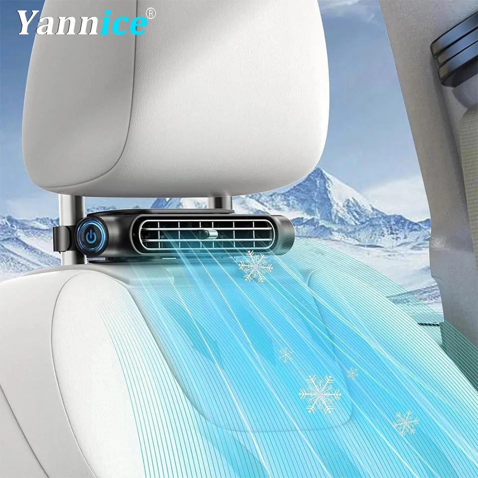 Car Seat Cooling Fan 3 Speed Adjustable 5V USB Car Headrest Cooling Air Fan Car Seat Fan for Front Rear Car Interior Accessories - Fullshopping