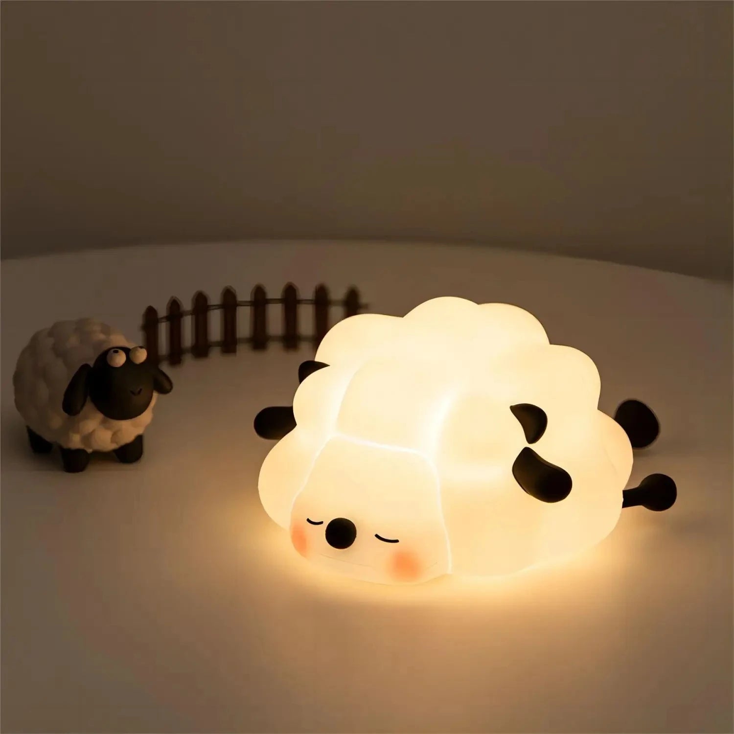 Cute Animal-shape Silicone Night Light Rechargeable Bedside Patting Nightlights For Child Holiday Gift Bedroom Decor Lighting - Fullshopping