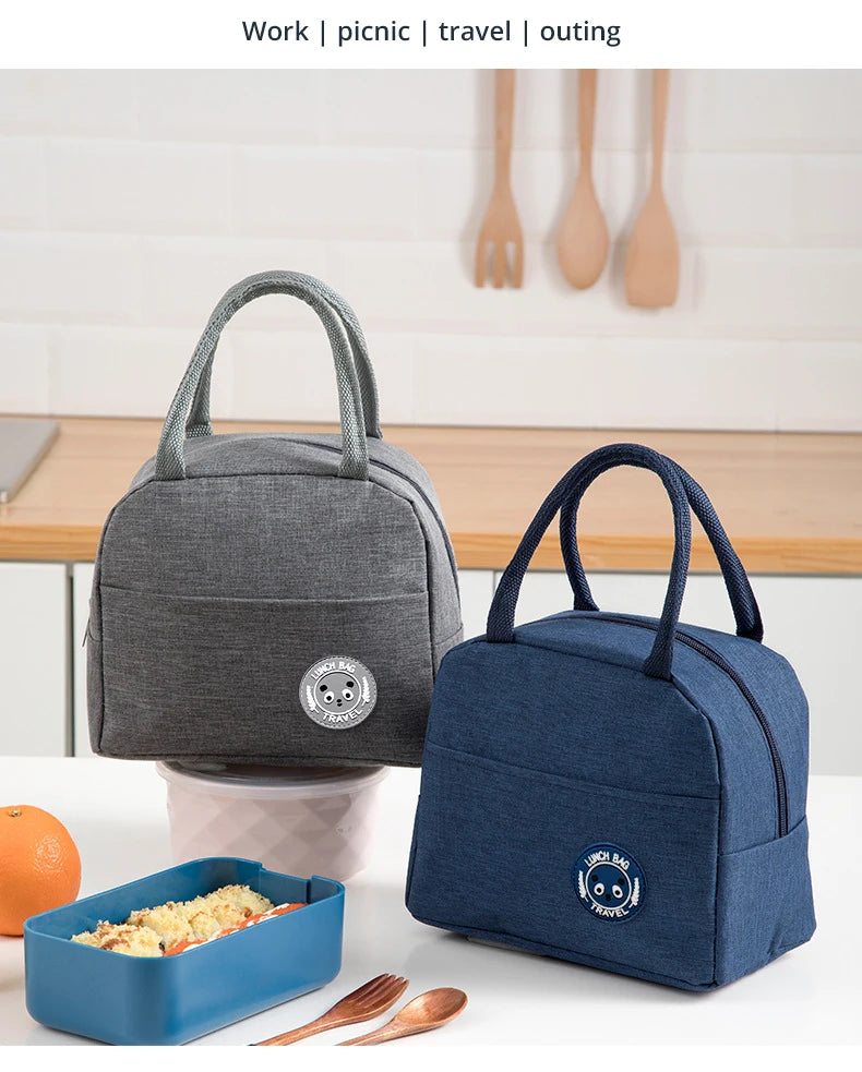 Insulated Lunch Bag Insulation Bento Pack Aluminum Foil Rice Bag Meal Pack Ice Pack Student Bento Lunch Handbag Insulation - Fullshopping