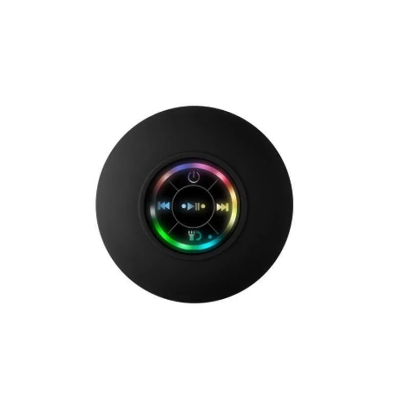 Mini Bluetooth Speaker Portable Waterproof Suction Cup Wireless Handsfree Speakers Illuminated LED Light for Showers Pool Car - Fullshopping