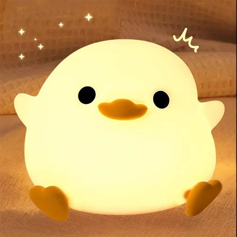 Soft Silicone Night Light - USB Rechargeable Touch Control 3-Level Dimmable Bedside Lamp for Nursery, Kids, Babies & Gift Decor - Fullshopping