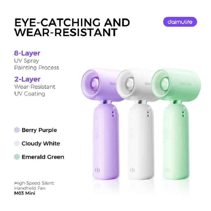 High Speed Handheld Fan 1-100 Stepless Speed Adjustment, Portable Turbo Fan 3 IN 1 Rechargeable Fans 90° Foldable ﻿