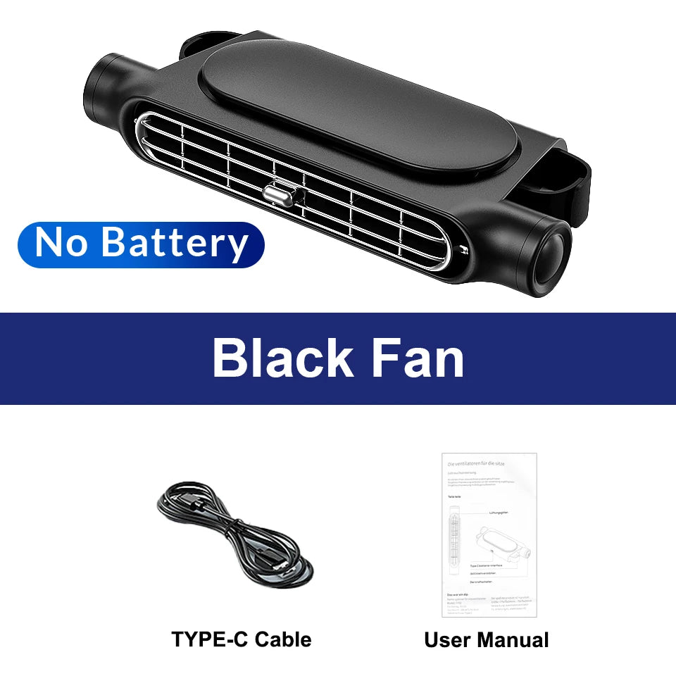 Car Seat Cooling Fan 3 Speed Adjustable 5V USB Car Headrest Cooling Air Fan Car Seat Fan for Front Rear Car Interior Accessories - Fullshopping