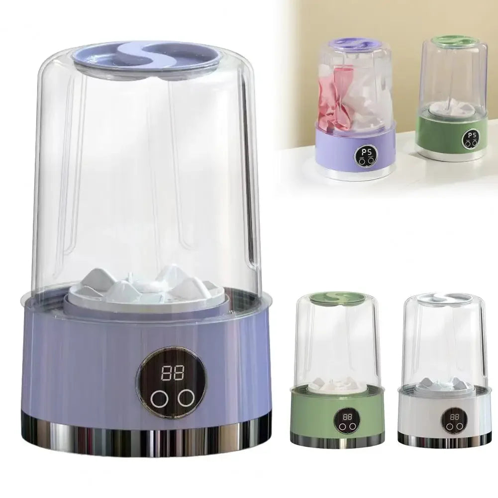 Portable Cordless Washing Machine,USB Rechargeable, Mini Washer For /Underwear/Socks/Baby Clothes Home Travel Laundry Bucket - Fullshopping