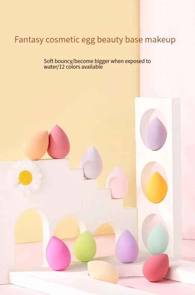 4 Pieces Makeup Sponges Foundation Blending Beauty Sponge Dry & Wet Use for Powder Cream Or Liquid Application