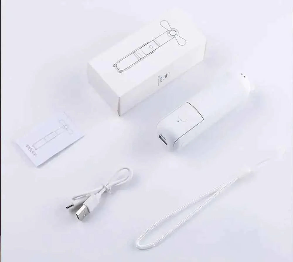 Portable Mini Handheld Fan Small Pocket Fan USB Rechargeable Battery Fan Folding Cooling Hand Fan Mini USB Fan with Power Bank