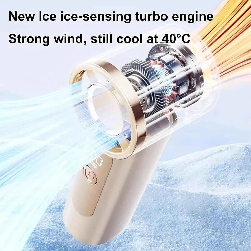 Portable Handheld Fan,4000mAh Rechargeable Turbo Personal Mini Fan,Pocket Design for Concerts, Sports Games, Camping, Travelling