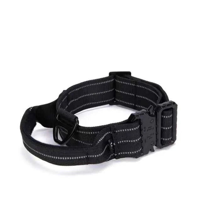 Tactical Reflective Nylon Dog Collar with Leash & Harness - Fullshopping