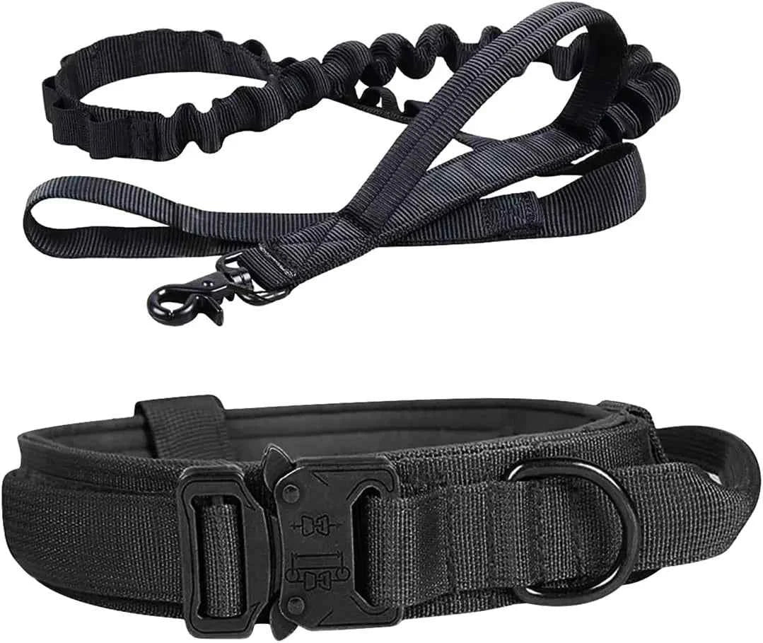 Tactical Outdoor Dog Leash for Large Dogs with Collar - Fullshopping